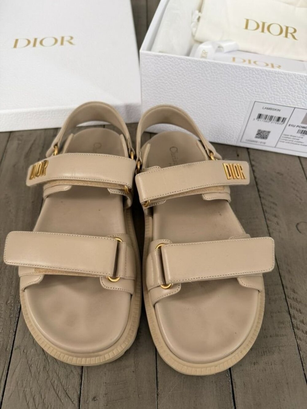 Lambskin Dioract 10mm Sandals Size 37 7 - Picture 3 of 10